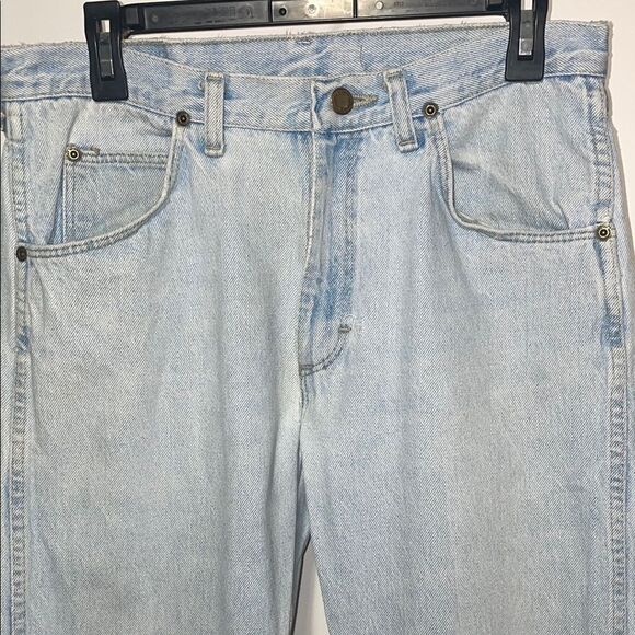 Wrangler Blue Straight Jeans Classic Style - Picture 2 of 10